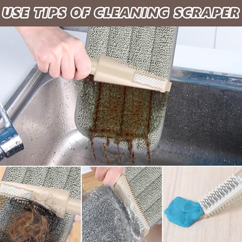 HOMTOYOU Wet Spray Mops with 10 Reusable Pads: Wet Mop for Hardwood Tile Wood Laminate Vinyl - Absorbs Pet Hair Dust