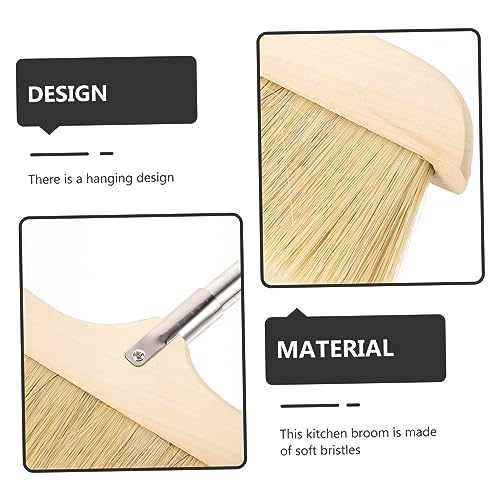VALICLUD Long Handle Bristle Broom for Efficient Home Cleaning Soft Bristles for Pet Hair Dirt Removal Construction for Indoor Kitchen Use