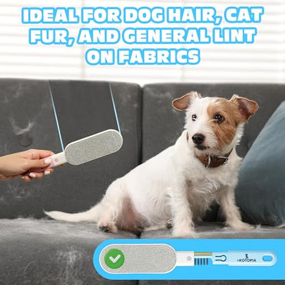 4-in-1 Pet Hair and Lint Remover Brush – Reusable Fabric and Clothing Cleaner for Pet Hair, Lint and Fur – Handheld Multi-Surface Tool for Clothes, Upholstery, Sofa and Travel Use (Sky Blue) - color: Sky Blue