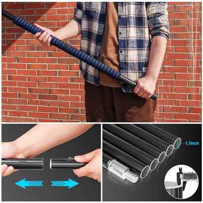 35FT Water Fed Pole Kit, Window Solar Panel Cleaning Brush and Pole, Window Washing Equipment Solar Panel Roof Glass Cleaner Tool - size: 35 ft