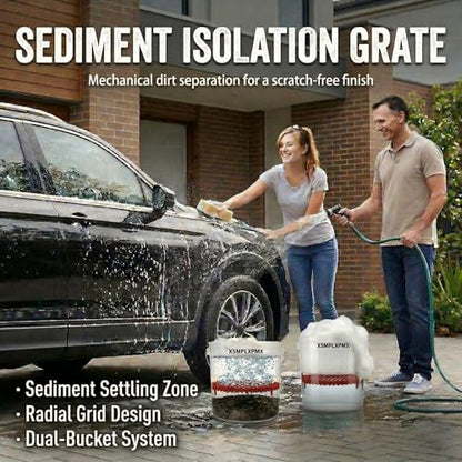 10.4" Heavy Duty Car Wash Bucket Insert (2-Pack) & Wash Mitt Kit - 10.6 oz Detailing Dirt Separator & Grit Trap, Scratch-Free Auto Wash, Fits 3.5 to 5 Gallon Buckets (Red Kit) - color: 2pack Red