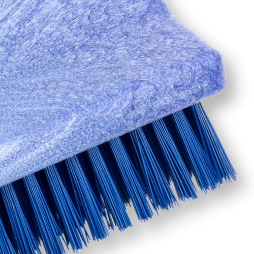 SPARTA 40423EC14 Plastic Floor Scrub Brush, Wall Brush, Equipment Brush With Nonabsorbent Bristles For Industrial Kitchens, Hospitals, Commercial Cleaning, 10 Inches, Blue - color: Blue