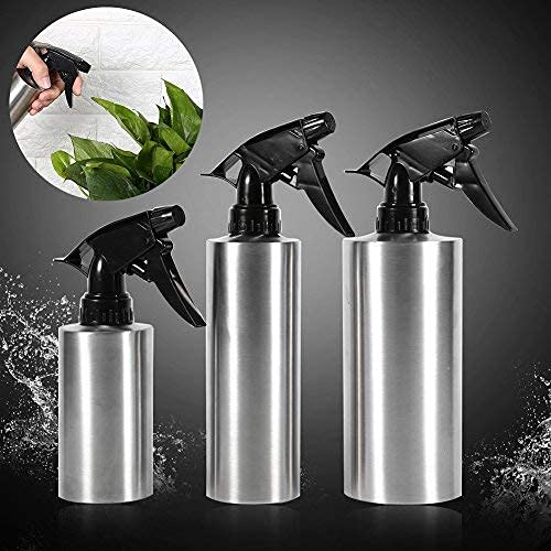 Fdit Stainless Steel Hand Pressing Watering Can with Spray Nozzle (550ml)