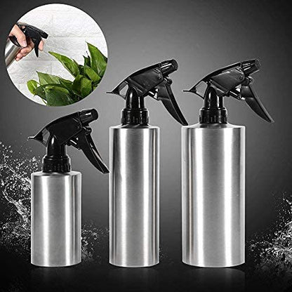 Fdit Stainless Steel Hand Pressing Watering Can with Spray Nozzle (550ml)