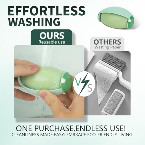 Reusable Lint Roller for Pet Hair, Extra Sticky Lint Roller for Clothes, Portable Washable Mini Lint Roller, ForestGreen-MediumAquamarine, 2.539in*3.9in