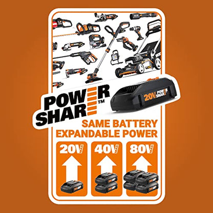WORX WX030L 20V Power Share Cordless Cube Vac Compact Vacuum, Black - style: with battery and charger