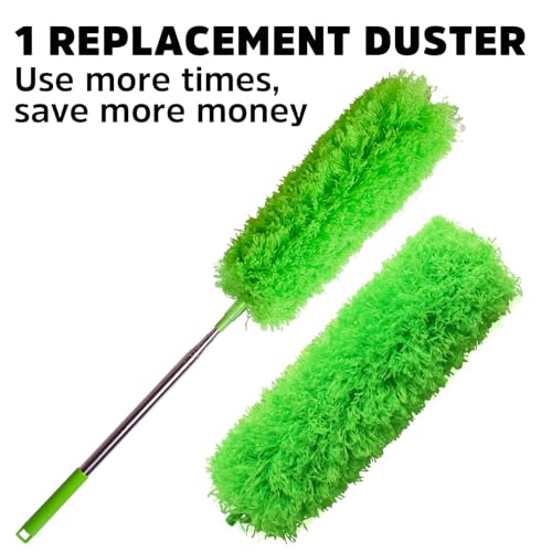 Ceiling Fan Cleaner Duster, Bafezoze Extendable Long Duster for High Ceilings, Telescoping Tall Extension Pole Green - size: Fan Duster Green 3PCs