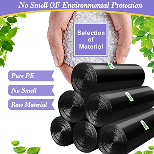 3 Gallon 120pcs Small black Trash Bags(Fit 3-3.2 Gal) Plastic Strong black Garbage Bags,Bathroom Trash Can Bin Liners,Waste Basket Liner,Fit 10-13 Liter, 2.6 Gallon,3 Gallon,3.2Gallon (3-Black120) - style: 3Gal Black-100