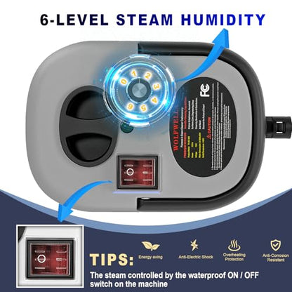 Portable High-Pressure Handheld Steam Cleaner, 14-Piece Accessories, 6 Steam Levels, 15s Heat-Up,chemical-free Cleaning Tile, Grout, Dirt, Grease & Car Detailing-Black - color: 1GARY