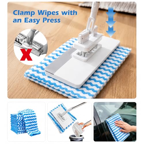 Hands Free Flat Mop Mini Mop Cloth Changing Replacement Package Microfiber Cleaning Cloth, Soft Absorbent Rags Replacement 10 Cleaning Cloths Easy Cleaning - color: 10*cloth