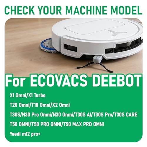 12-Pack Washable Mop Pads Replacement Compatible with ECOVACS DEEBOT X5 Pro/X2/X1/T50/T30S/T20/N30 Omni Series, Microfiber Spinning Mopping Cloths for Hard Floor