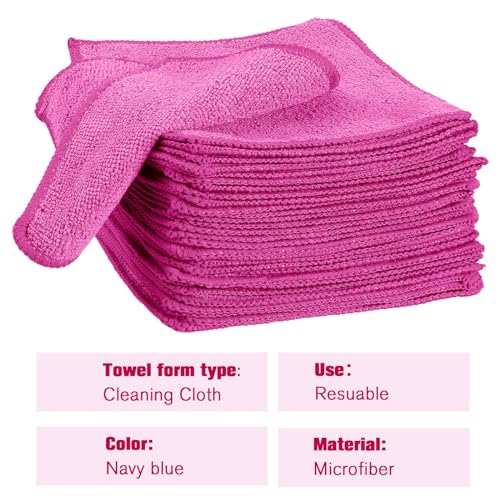 Tanlade Cleaning Cloth Dry Erase Cloth Cleaning Rags Reasonable Kitchen Towels Microfiber Towels Cars Wash(6 x 6 Inch,Pink,30 Pcs) - color: Pink, size: 6 x 6 Inch