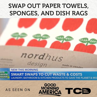 Nordhus Design Swedish Dishcloths, Dark Gray, Grey, White, Beige 10-Pack, Reusable, Washable Cellulose Cotton Kitchen Cloths - Replace Paper Towels, Wipes, Sponges, Dish Rags - color: Neutral Mix