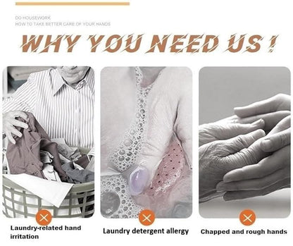 Dishwashing Cleaning Gloves Waterproof Tear-Resistant Household Rubber Cleaning Gloves with Long Elastic Cuffs