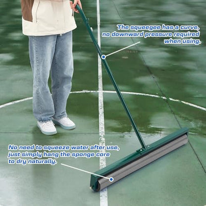 Suclain 36 Inch Tennis Court Squeegee PVA Foam Sponge Roller Lightweight Removes Water Quickly Clear Floors Tool for Tennis Basketball Sports Courts Garages - color: Gray