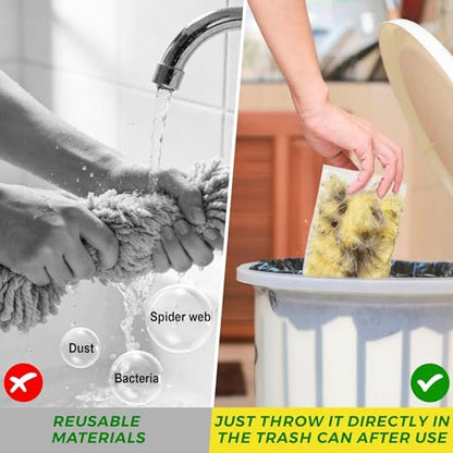 Duster Refills,Static Dust Removal Brush Disposable Replacement Head Compatible with Swiffer,Duster Refills for Electronics, Furniture, Blinds, Ceiling Fans (Yellow, 30 Refills+1 Extension Pole) - color: Yellow, size: 30 Refills+1 Extension Pole