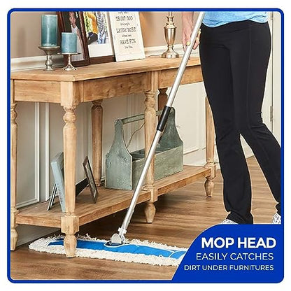Nine Forty Industrial-Grade 18x5 Cotton Dust Mop Head Refills, Perfect Replacement for Busy Home, Gym, Industrial and Commercial Spaces, Heavy-Duty Mop for Janitorial & Housekeeping Needs - 2 Pack - size: 18" X 5" (Pack of 2)