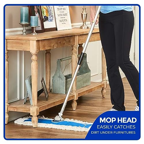 Nine Forty Industrial-Grade 24x5 Cotton Dust Mop Head Refills, Perfect Replacement for Busy Home, Gym, Industrial and Commercial Spaces, Heavy-Duty Mop for Janitorial & Housekeeping Needs - 2 Pack - size: 24x5 Inch (Pack of 2)