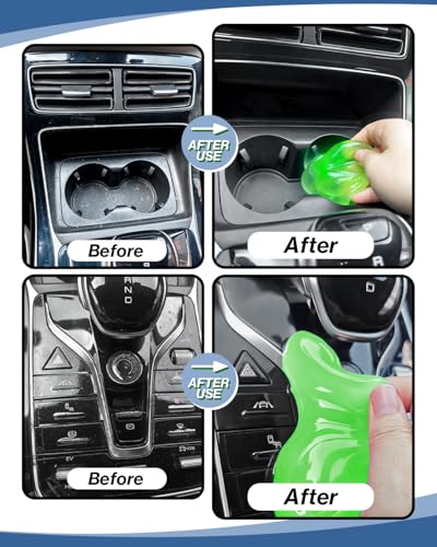 Car Cleaning Gels 3 Pack, Clean Putty Dust Cleaner Kit, Car Cleaning Gel, Reusable Car Cleaning Putty for Interior Detailing
