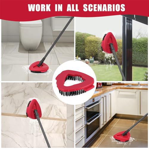 2 Pack Scrub Brush Replacement Head for O Cedar EasyWrin Spin Mop 1 Tank System, Spin Mop Replace Head Base, Shower Floor Scrubber, Hard Bristle Cleaning Brush for Bathroom Kitchen Wall Tile - size: 1-Tank Scrub Brush (2pcs)