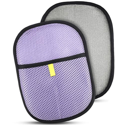 KEYVOZ Pet Hair Removal Glove for Cats and Dogs, Electrostatic Magic Brush Pet Hair Remover for Dog Couch, Available in Blue, Purple, Pink, Brown- Perfect for Pet Owners (Purple) - color: Purple