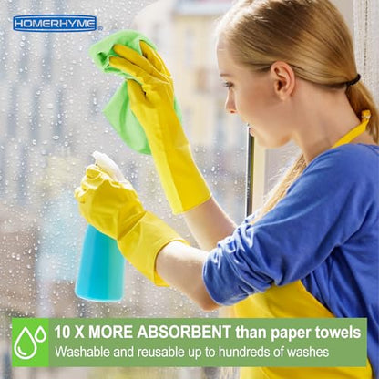 Microfiber Cleaning Cloth, 12 Pack Green Cleaning Rags,12" X 11" Lint Free Dish Towels Wash Cloths, Reusable Microfiber Towels for Home and Kitchen Bathroom Apartment Cleaning Supplies - color: Sage Green, size: 12 Pack