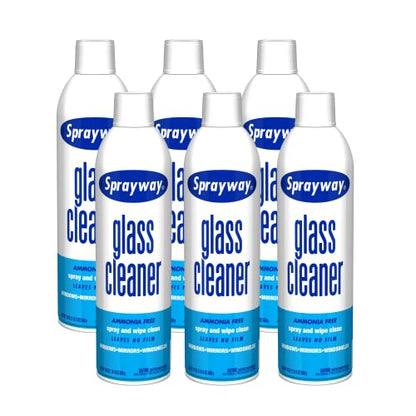 Sprayway Glass Cleaner with Foaming Spray for a Streak-Free Shine for Home and Automotive Use, 19 oz., Pack of 6 - size: 19 Fl Oz (Pack of 6)