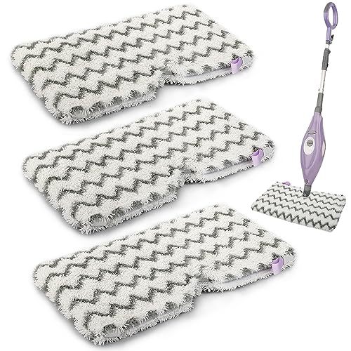 Upgraded Scrub Steam Mop Pad for Shark Steam Pocket Mop S3501 S3601 S2901 S2902 S3550 S3801 S3901 SE450 S3601D S3901D, Steam Mop Replacement Pads for All Hard Floors, 3 Pack - color: 3 Pack Scrub Plush