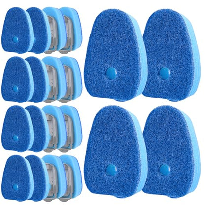 Sponge Dishwand Brush Refills for Scotch-Brite Dishwand - 20 Pack Dish Soap Non-Scratch Brush Refills for Nonstick Pots and Pans, Glass & Tubs（Green - color: Blue-20pack