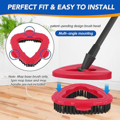 2 Pack Scrub Brush Head for EasyWring 1-Tank System, Hard Bristle Spin Mop Scrub Brush Attachment for Tile, Bathroom, Kitchen, Deck & Floor Cleaning - size: Scrub Brush-1TANK-2PC