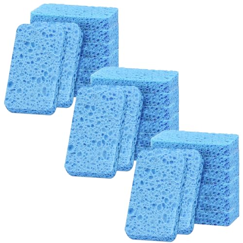 24 - Pack Non-Scratch Scrub Sponges - Sponges for Dishes and Washing Dishes, Cleaning Sponges for Kitchen Home and More（Blue） - color: Blue, size: 24 - Pack