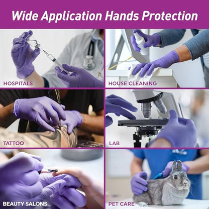 MedPride Powder-Free Nitrile Exam Gloves, Large, Case/1000 (10 Boxes of 100) - size: Large (Pack of 1000)