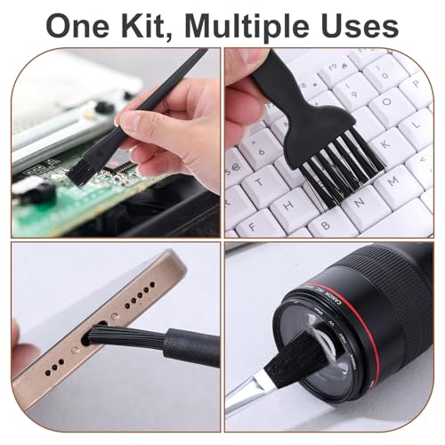 7 Pcs Keyboard Cleaning Kit with Keycap Puller Switch Puller Multifunctional Keycaps Removal Tool Mini Anti-Static Dust Brush Keyboard Key Remover for Computer Keyboards Motherboard Camera Small Space