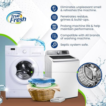 Washing Machine & Dishwasher Cleaner Tablets - 48-Pack Bundle Compatible with Front Loader Top Loader & He Machines and all Dishwashers Removes Buildup Lime Scales and residues - Septic Safe