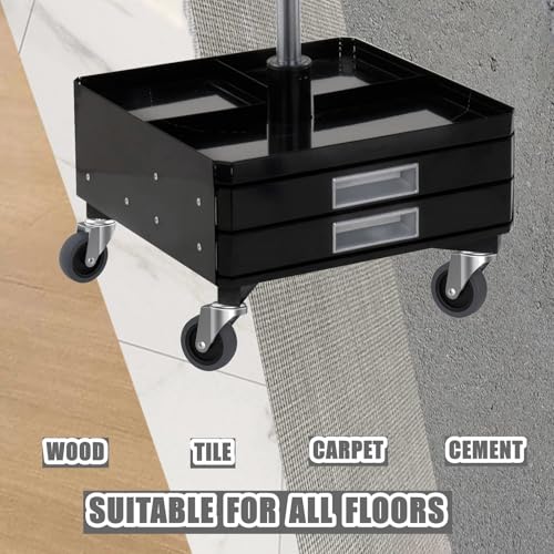 RILIDRI 3-Inch Swivel Stem Caster for Rubbermaid Mop Bucket Utility Cart, 7/16-Inch Stem Diameter Rubber Wheel Set of 4, Heavy Duty TPR Weber Grills Shop Vac Replacement Wheels - style: 3 Inch-150LB (No Brakes)