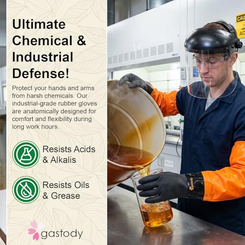 Gastody™ - Chemical Resistant Gloves, Reusable,Heavy Duty Safety Work Gloves,Resist Acid,Oil,Alkali - S-M-L-XL-XXL Size - size: Medium, style: Extra-long 27.5"