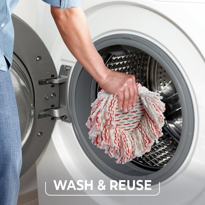 O-Cedar EasyWring Spin Mop & Bucket System | Microfiber Floor Cleaning System | Includes 3 Mop Heads (1 Standard + 2 Deep Clean Refills) | Machine Washable & Reusable - color: Easywring Spin Mop & Bucket + 2 Deep Clean Refills
