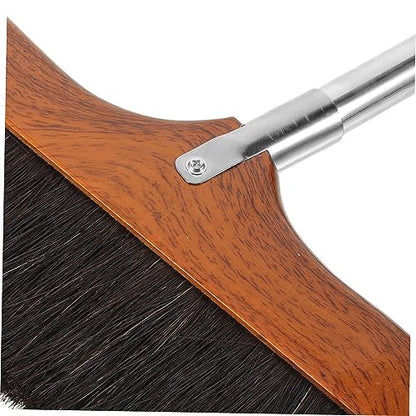 GALPADA Long Handle Soft Bristle Broom Stainless Steel Handle Sturdy Cleaning Tool for Home and Kitchen for Dust and PET Hair Removal