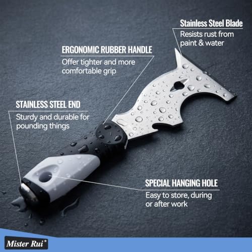 Mister Rui Putty Knife Scraper Tool-Paint Scraper, Floor Scraper for Home Improvement DIY Projects