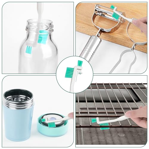 Gjinxi 8Pcs Small Cleaning Brushes for Household, Detailed Cleaning Tool, Crevice Cleaning Tool Set, Detail Tiny Scrub Cleaner Brush for Window Groove Bottle Toilet Keyboard Car Small Space Gap Corner