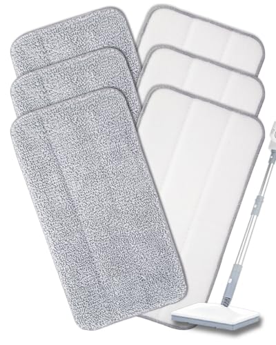 Steam Mop Pads Compatible with Seyola/FEPPO and Others Steam Cleaner for Home, Washable and Reusable Replacement Mop Pads for Floor Cleaning -6 Pack