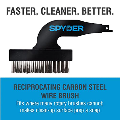 Spyder 400002 Wire Brush Reciprocating Saw Attachment - style: Carbon Steel Blister Pack