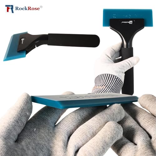 RockRose Elite 6" Cast Aluminum Squeegee – Sturdy, Long-Handle Anti-Slip Grip Precision Blade Change with Allen Wrench Professional Window Tint Application Tool-2 Units - color: 6" Cast Aluminum Handle, size: Pack of 2