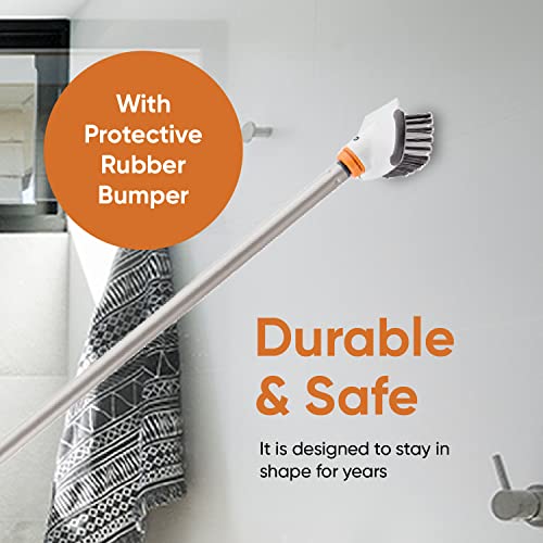 Superio Deck Scrub Brush Head, Heavy Duty Stiff Bristles Grout Scrubber with Scraper - Cleans Hot Tub, Swimming Pool, Granite Tiles, Bathroom, Patio, Kitchen, Wall and Deck (Refill Brush Head) - size: Refill Brush Head