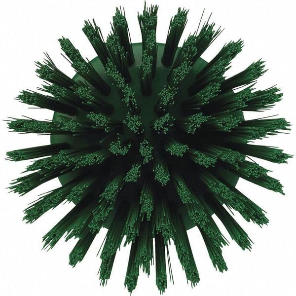 3 3/4 in W Scrub Brush, Stiff, 3 in L Handle, 3 3/4 in L Brush, Green, Plastic, 5 in L Overall - 1 Each - color: Green
