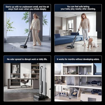 JONR H2 Cordless Wet-Dry Vacuum Cleaner and Mop for Hard Floors, Innovative Odor Free Design, 180°Lie-Flat Cleaning, Auto Self-Cleaning, Powerful Stick Vacuum Cordless for Pet Hair