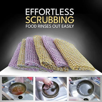 Heavy Duty Dish Scrubbers, Non-Scratch Scouring Pads - Odorless & Long Lasting Mesh Dish Cloth - Replace Sponges - Kitchen, Floor and Bathroom Usage - Made in Korea (2 Pcs) - color: 2pcs Scourer (1pk of 2)
