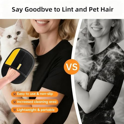 Purepath Hair Removal Glove, Electrostatic Pet Hair Removal Glove for Dogs & Cats Cat Hair Pure Path Remover Furniture Glove for Pet, Pet Hair Gloves for Clothing, Bed, Couch, Carpet, Car Seat - color: Black