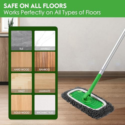 Reusable Wet Pads Refill Compatible with Swiffer Sweeper Mop - Dry Sweeping Cloths & Wet Mopping Cloths for Household Cleaning - Washable Microfiber Mop Pads, 4 Pack (Mop is not Included) - color: 4 Pack (Grey)