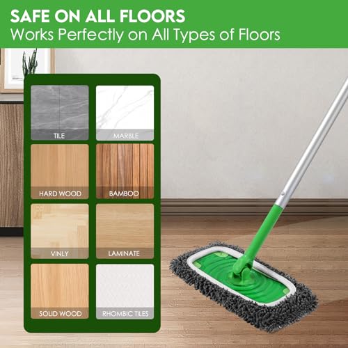 Reusable Wet Pads Refill for Swiffer Sweeper Mop - Dry Sweeping Cloths & Wet Mopping Cloths for Household Cleaning - Washable Microfiber Mop Pads, 6 Pack (Mop is not Included) - color: 6 Pack (Grey)